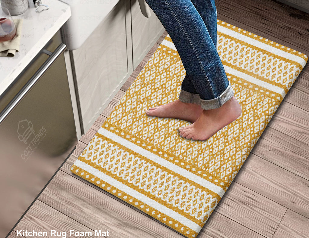 Kitchen Mat Cushioned Anti-Fatigue Kitchen Rug, Waterproof Non-Slip Kitchen Mats and Rugs Heavy Duty Comfort Foam Rug for Kitchen, Floor Home, Office, Sink, Laundry