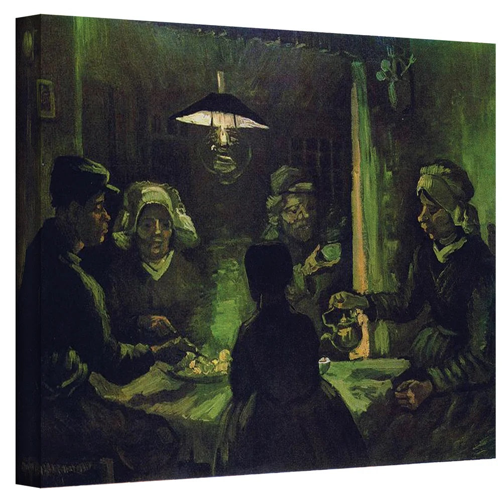 The Potato Eaters 1885 by Vincent Van Gogh Canvas Art Print Gallery Wrapped Framed Canvas Print Wall Art Office Home Decoration