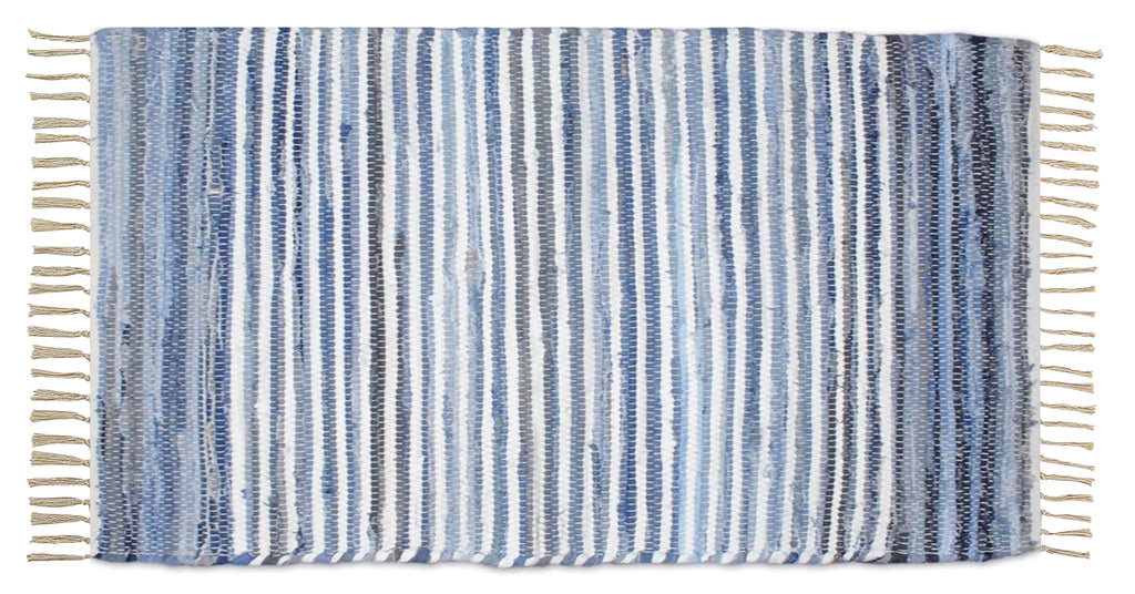 100% Cotton Rag Rug 24x36 - Multicolor Chindi Rug - Hand Woven & Reversible for Living Room Kitchen Entryway Rug
