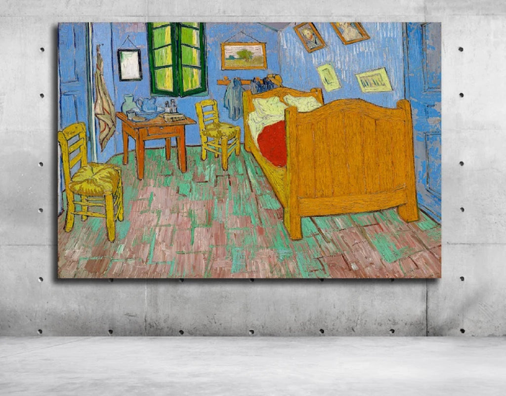 The Bedroom at Arles Canvas Prints Wall Art of Van Gogh Famous Oil Paintings Reproduction for Home Office Decorations Modern Stretched Framed Abstract Pictures Artwork