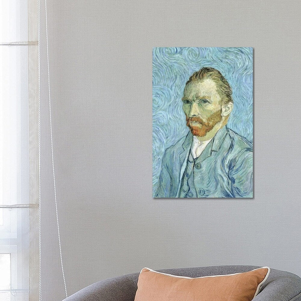 Vincent Van Gogh Self Portrait 1889 - Van Gogh Classic Fine Art Print Gallery Wrapped Framed Canvas Print Wall Art Office Home Decoration
