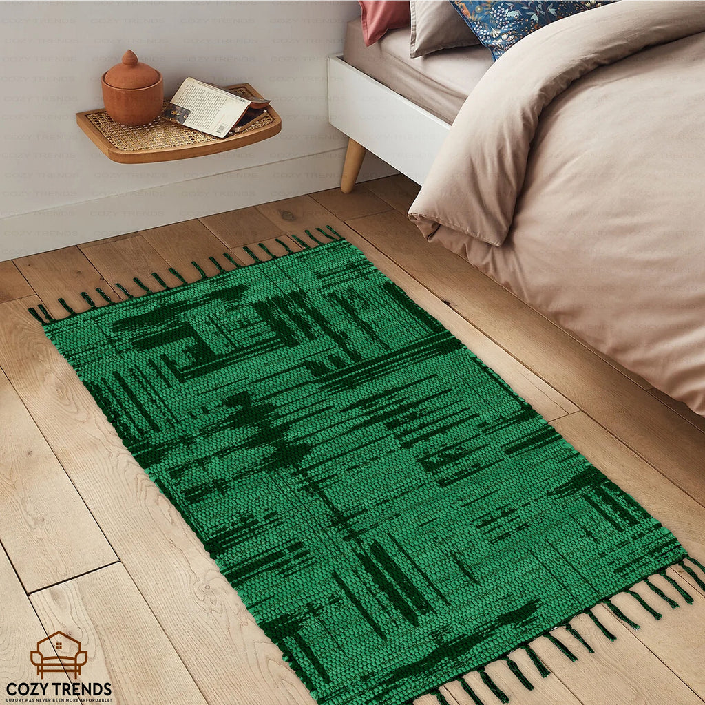 Cotton Printed Hand Woven Area Rug Rag for Hallway | Kitchen | Living Room - 24''x36'' | 2'x3'