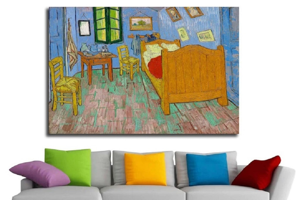 The Bedroom at Arles Canvas Prints Wall Art of Van Gogh Famous Oil Paintings Reproduction for Home Office Decorations Modern Stretched Framed Abstract Pictures Artwork