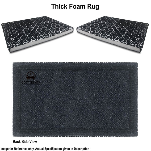 Hand Woven Kitchen Bath Mats [2 PCS] Cushioned Cotton Anti-Fatigue Rug, Waterproof Non-Slip Kitchen Mats and Rugs - Office, Sink, Laundry