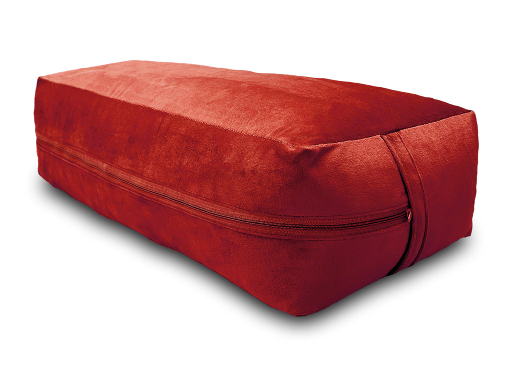 Yoga Firm Large Yoga Bolster Pillow Cushion 24" x 12" x 6" for Restorative Yoga, Rectangular Cotton and Removable Cover