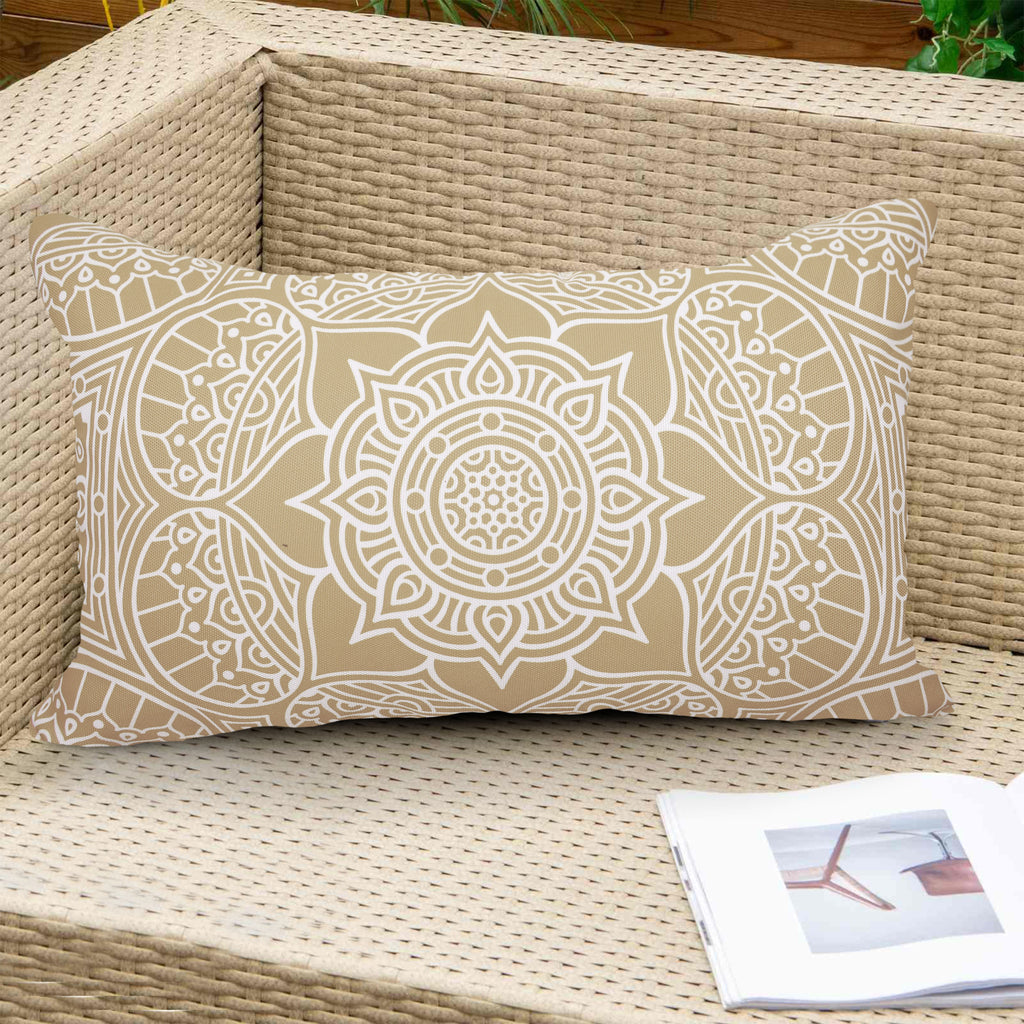 Decorative Indoor Outdoor Weatherproof Throw Pillows with Inserts - Stylish Comfort for Your Patio Furniture, Garden Chairs, or Indoor Décor 12x20 Inches