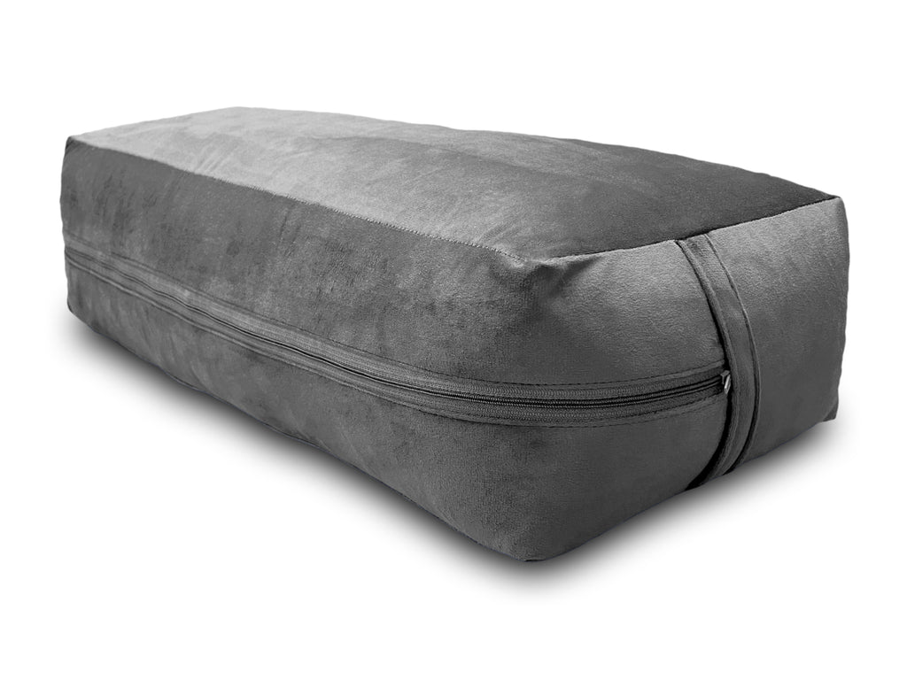 Yoga Firm Large Yoga Bolster Pillow Cushion 24" x 12" x 6" for Restorative Yoga, Rectangular Cotton and Removable Cover