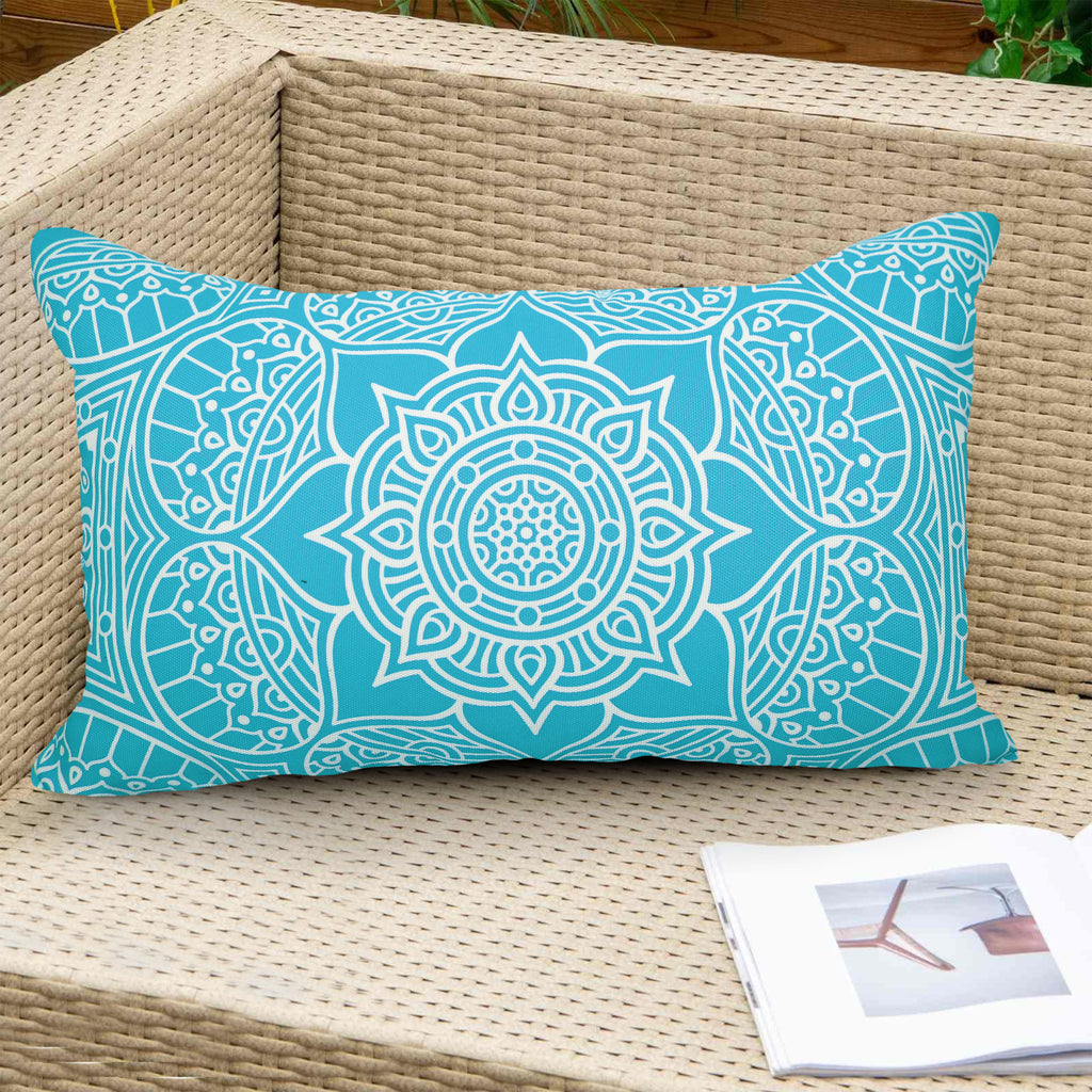 Decorative Indoor Outdoor Weatherproof Throw Pillows with Inserts - Stylish Comfort for Your Patio Furniture, Garden Chairs, or Indoor Décor 12x20 Inches