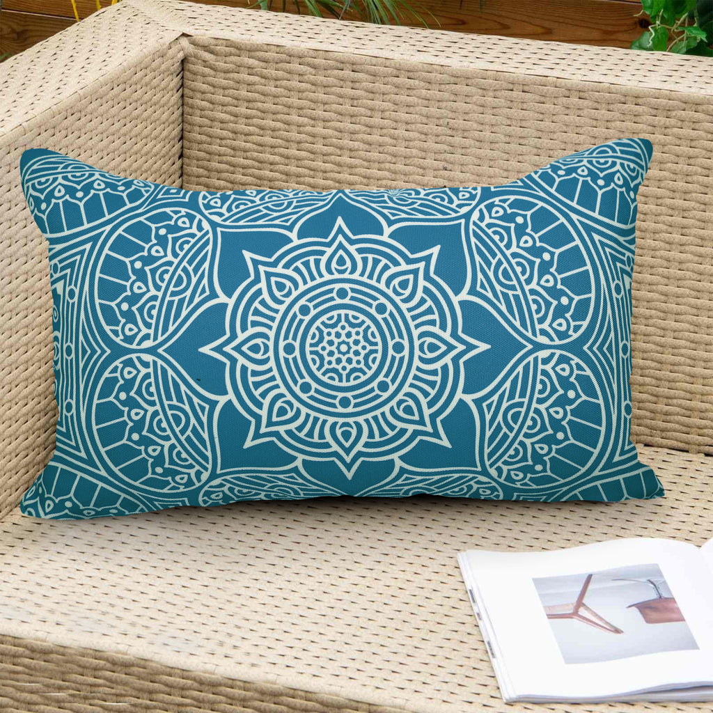 Decorative Indoor Outdoor Weatherproof Throw Pillows with Inserts - Stylish Comfort for Your Patio Furniture, Garden Chairs, or Indoor Décor 12x20 Inches