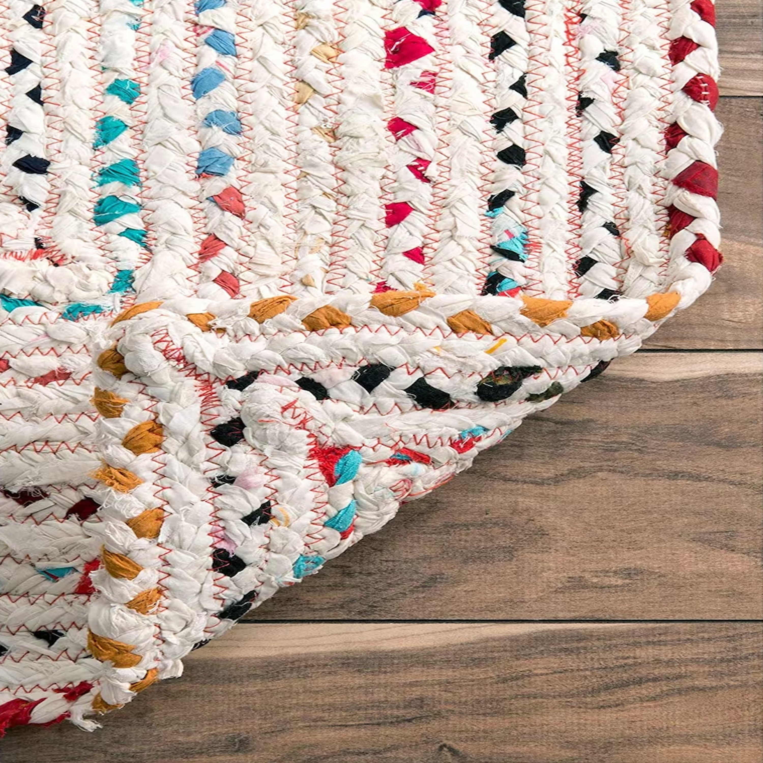 Handmade Braided Area Rug, Cotton Rug, Chindi Reversible Rug, Beautiful  Home Decor Living Floor Rugs Door Mat, Bohemian 3 Feet Rag Rug Mats -   Canada