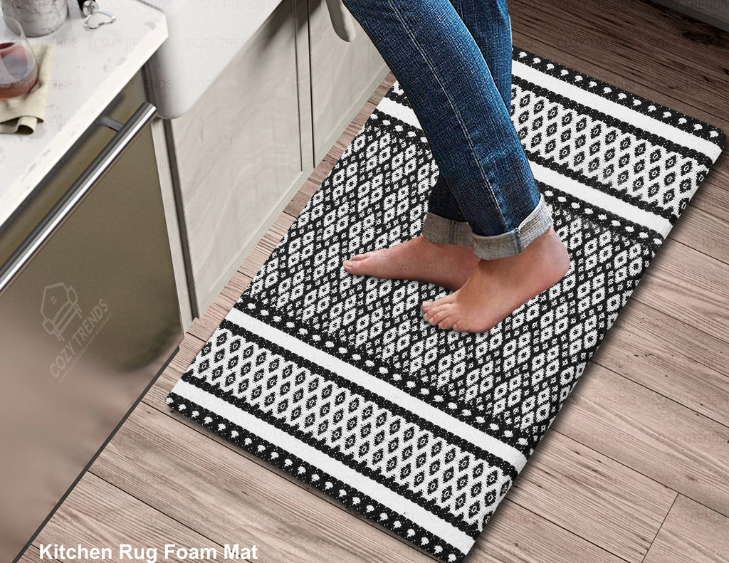 Kitchen Rugs, Cushioned Anti-Fatigue Kitchen Mat, Non-Slipping Kitchen Mat  for Floor Carpets, Durable Kitchen Rugs and Mats for Kitchen & Laundry