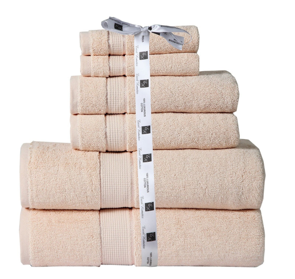 100% Ringspun Cotton Absorbent 600 GSM 6PC Bathroom Towel Set