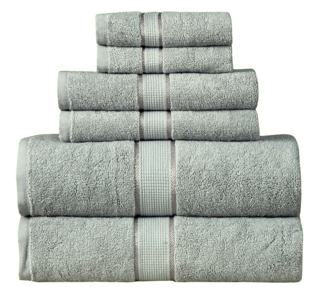 100% Ringspun Cotton Absorbent 600 GSM 6PC Bathroom Towel Set