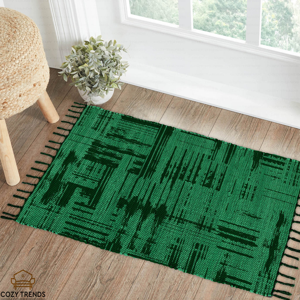 Cotton Printed Hand Woven Area Rug Rag for Hallway | Kitchen | Living Room - 24''x36'' | 2'x3'