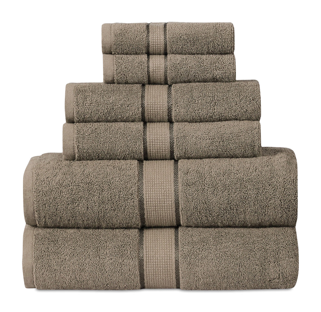 100% Ringspun Cotton Absorbent 600 GSM 6PC Bathroom Towel Set