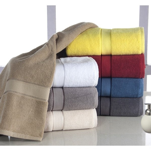 Cozy Home Collection Cotton Absorbent 600 GSM 12 Piece Bathroom Towel Set  Made of Long-Staple Combed Cotton, 6 Washcloths, 4 Hand Towels, 2 Bath