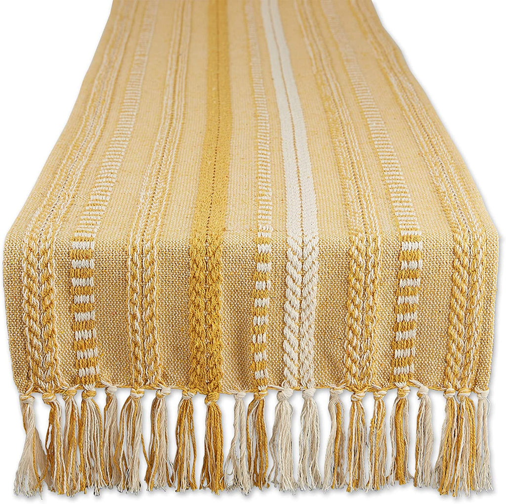 Farmhouse Braided Table Runner, 15x72 Cotton Hand Woven